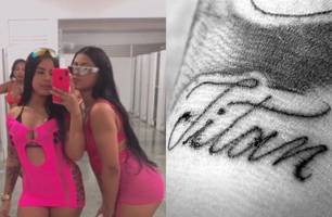 Amiga de Samynha que sobreviveu a ataque nega furto de objetos e faz tatuagem (Foto: Reprodução) Amiga de Samynha que sobreviveu a ataque nega furto de objetos e faz tatuagem (Foto: Reprodução)