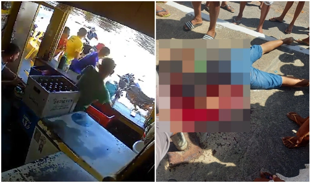 Cãmeras de segurança mostra momento da execução do comerciante em Parnaíba