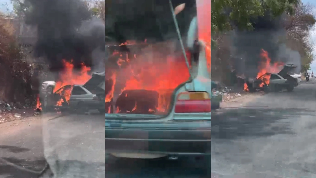 Carro de vendedor de frutas fica totalmente destruído após pegar fogo em Teresina