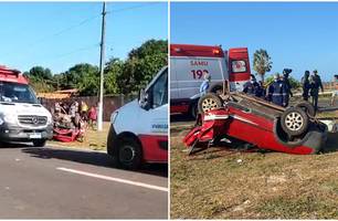 Grave colisão seguida de capotamento deixa um morto em Parnaíba (Foto: Reprodução)
