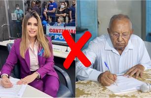 Vereadora Pollyanna Rocha contra o prefeito Dr. Pessoa (Foto: Reprodução) Vereadora Pollyanna Rocha contra o prefeito Dr. Pessoa (Foto: Reprodução)