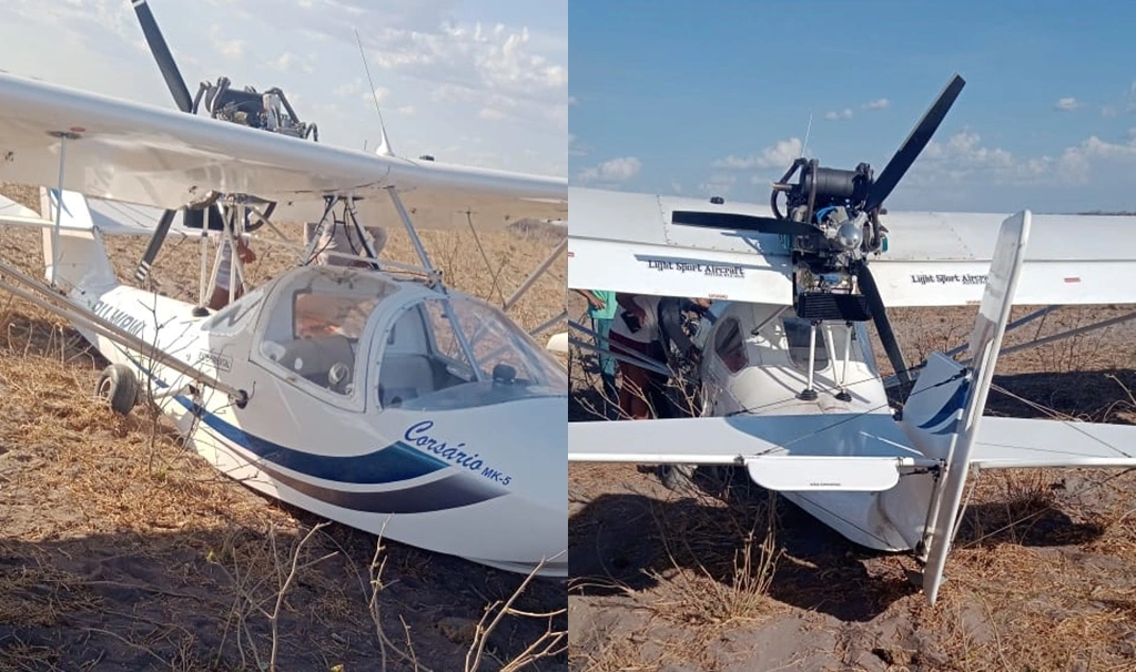 Avião de pequeno porte realiza pouso forçado em fazenda no interior do Piauí
