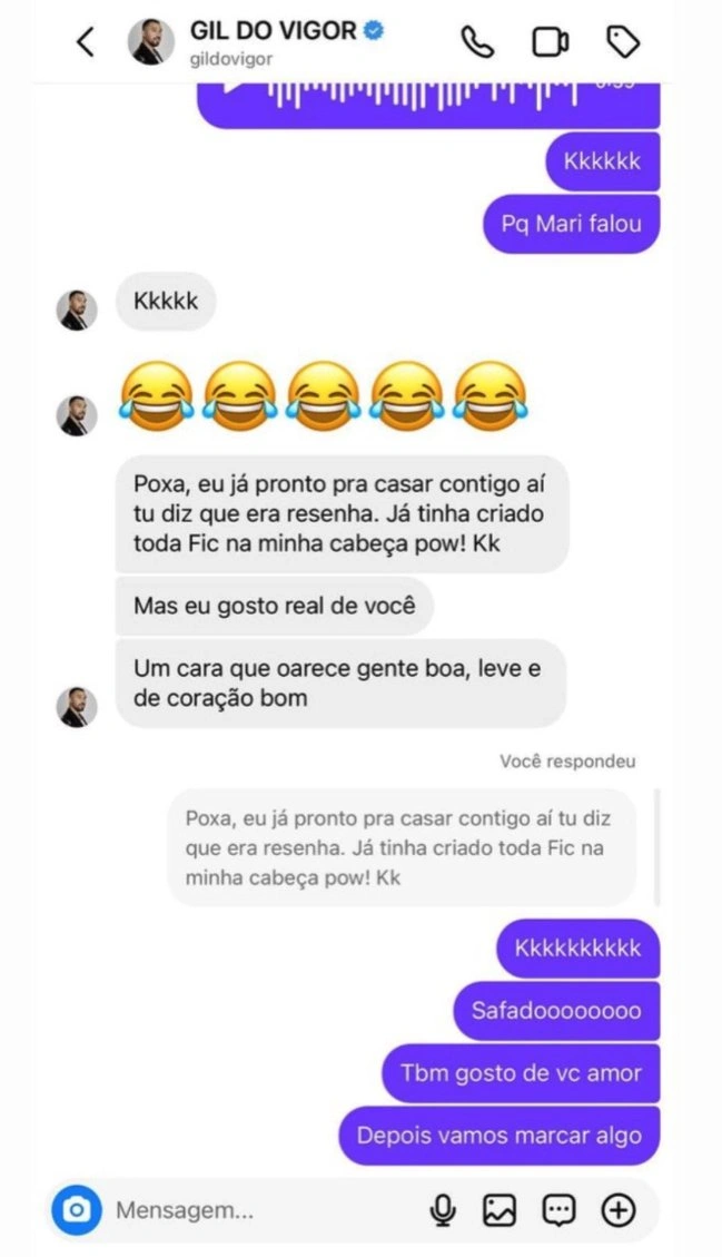 Conversa entre Gil do Vigor e Nattanzinho