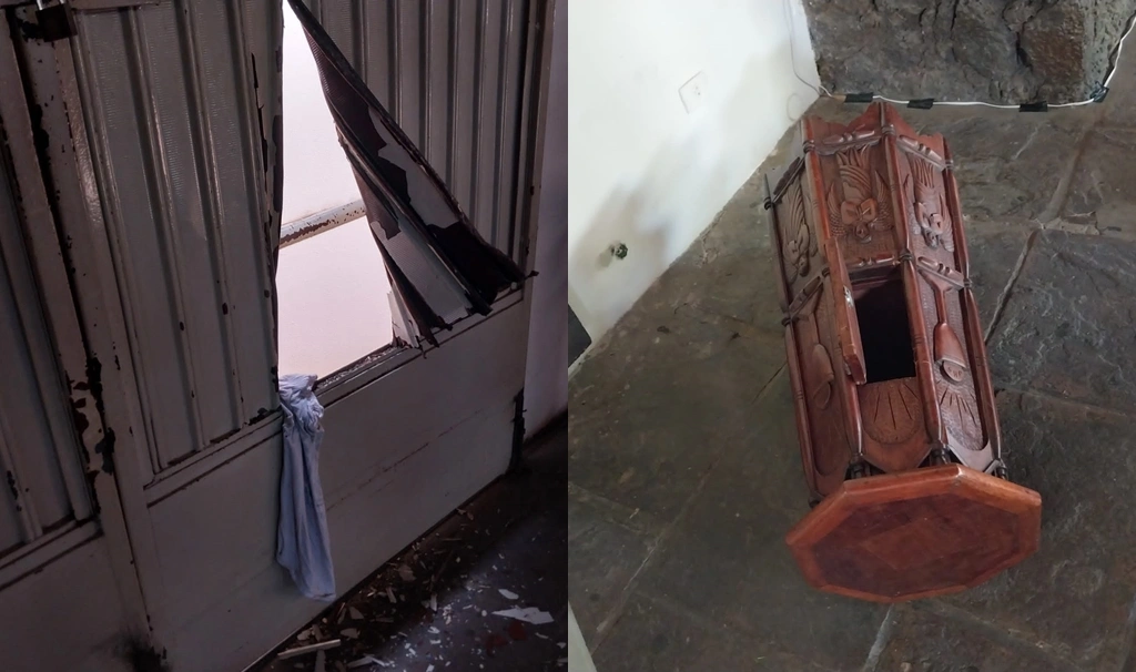 Criminosos invadem igreja roubam e depredam itens religiosos em Teresina