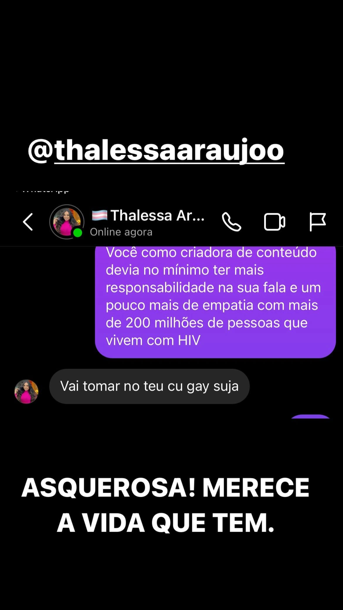 Diálogo de Allan Bruno com Thalessa Araujo