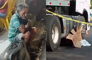 Idoso morre atropelado por caminhão na BR-316 em Demerval Lobão (Foto: Reprodução) Idoso morre atropelado por caminhão na BR-316 em Demerval Lobão (Foto: Reprodução)
