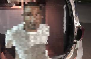 Indivíduo preso pela polícia (Foto: Reprodução)