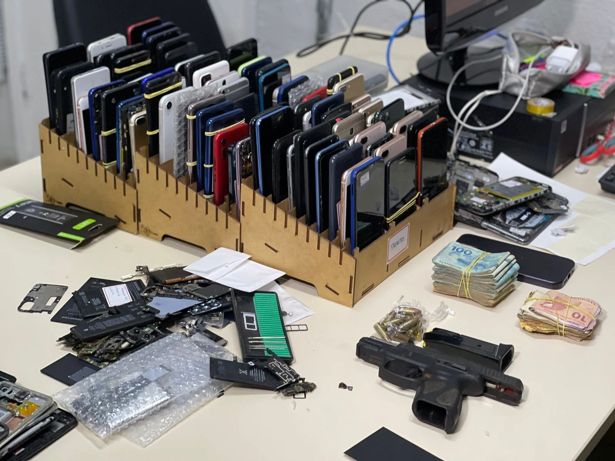 Material apreendido durante operação