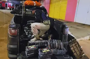 Polícia apreende na BR 226, em Presidente Dutra,166 kg de maconha tipo skunk (Foto: Reprodução) Polícia apreende na BR 226, em Presidente Dutra,166 kg de maconha tipo skunk (Foto: Reprodução)