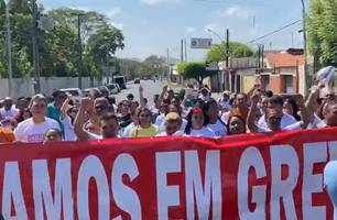 Terceirizados das escolas municipais entram em greve (Foto: Reprodução) Terceirizados das escolas municipais entram em greve (Foto: Reprodução)