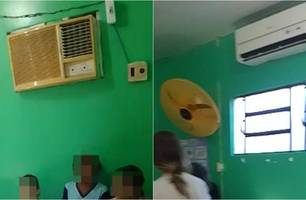 Ventiladores e ares-condicionados da sala não funcionam (Foto: Reprodução) Ventiladores e ares-condicionados da sala não funcionam (Foto: Reprodução)