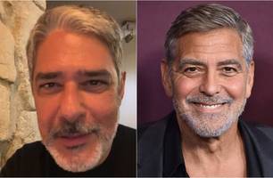 William Bonner e George Clooney (Foto: Reprodução) William Bonner e George Clooney (Foto: Reprodução)