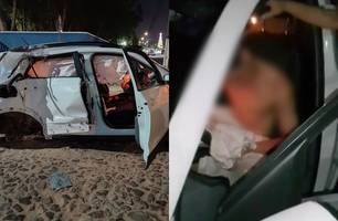 Acidente em Parnaíba: jovem atinge poste após fazer 'zigue-zague' na pista (Foto: Reprodução) Acidente em Parnaíba: jovem atinge poste após fazer 'zigue-zague' na pista (Foto: Reprodução)