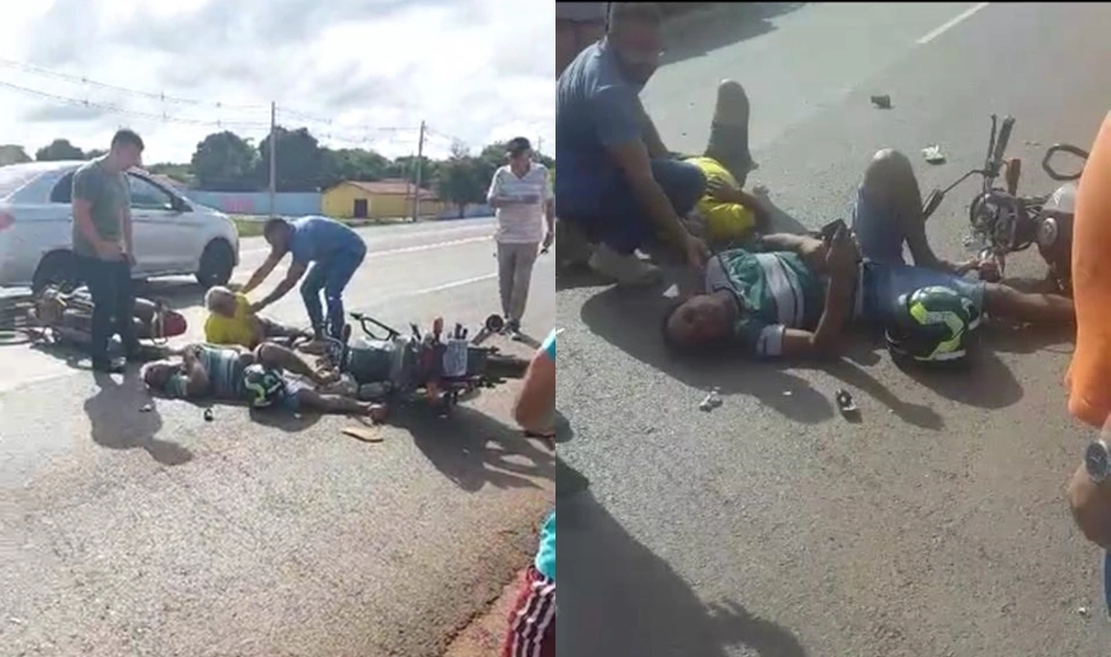 Acidente entre duas motocicletas deixa idoso e homem feridos em Demerval Lobão