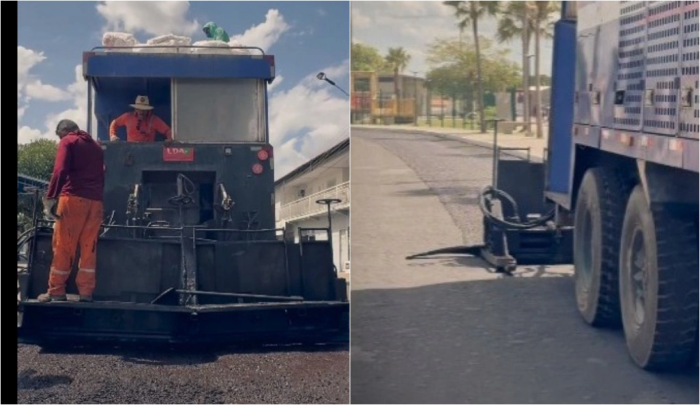 Asfaltamento da avenida Santo Antônio