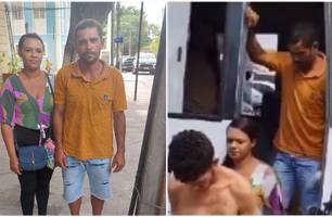 Casal de Demerval Lobão é detido após ser confundido com lanceiros em Teresina (Foto: Reprodução) Casal de Demerval Lobão é detido após ser confundido com lanceiros em Teresina (Foto: Reprodução)