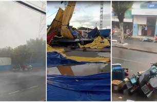 Chuva e ventos fortes assusta moradores e causa prejuízos na cidade de Paulistana (Foto: Reprodução) Chuva e ventos fortes assusta moradores e causa prejuízos na cidade de Paulistana (Foto: Reprodução)