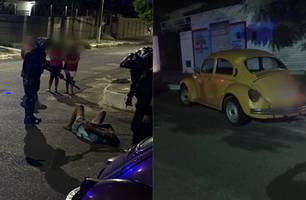Jovem é preso após tentar roubar Fusca e agredir vigilantes em Parnaíba (Foto: Reprodução) Jovem é preso após tentar roubar Fusca e agredir vigilantes em Parnaíba (Foto: Reprodução)