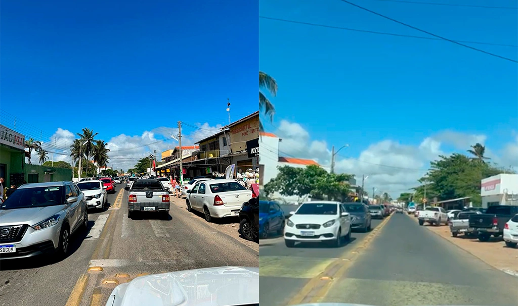Luís Correia registra grande fluxo de turistas e trânsito fica congestionado