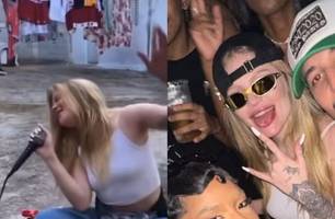 Luíza Sonza participa de karaokê em quintal (Foto: Reprodução/Instagram)