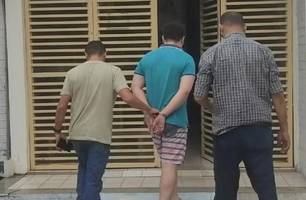 Momento da prisão do acusado (Foto: Reprodução)