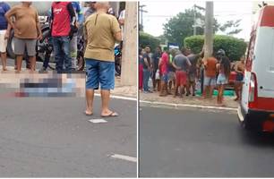 Motociclista morre após colidir em poste na Av. Marechal Castelo Branco em THE (Foto: Reprodução) Motociclista morre após colidir em poste na Av. Marechal Castelo Branco em THE (Foto: Reprodução)