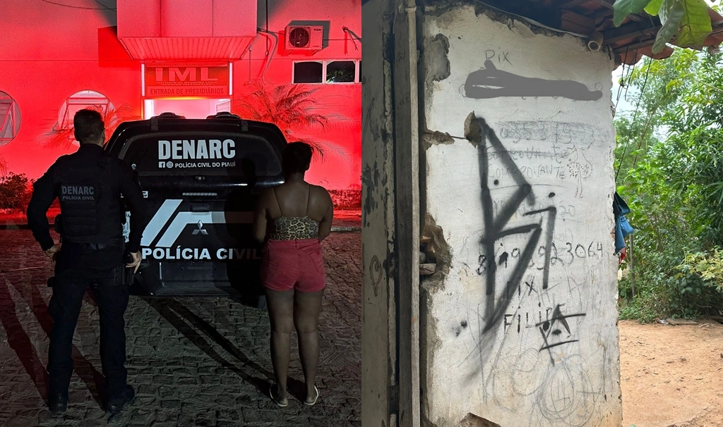 Mulher é presa em casa com PIX pintado na parede para vender drogas em Teresina