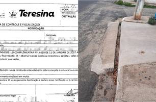Rampa de passagem de veículos (Foto: Conecta Piauí) Rampa de passagem de veículos (Foto: Conecta Piauí)