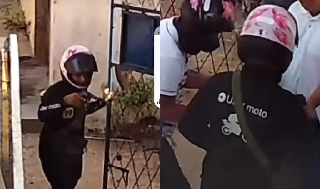 Vídeo registra bandido com roupa de Uber assaltando empresário no Lourival Parente