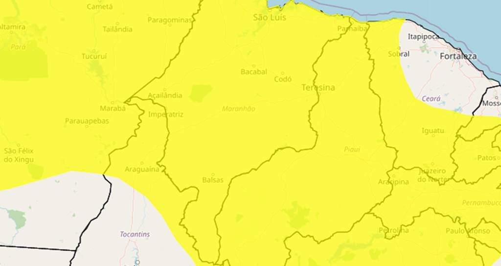 Piauí em alerta amarelo