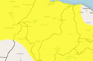 Piauí em alerta amarelo (Foto: Inmet)