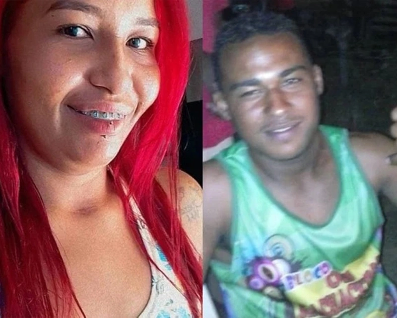 Suspeita de cometer o crime à esquerda, à direita Lucas, a vítima