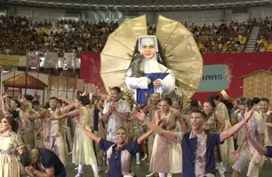 A quadrilha campeã, Luar do São João, homenageou a Irmã Dulce no enredo (Foto: Reprodução/TV Globo) A quadrilha campeã, Luar do São João, homenageou a Irmã Dulce no enredo (Foto: Reprodução/TV Globo)