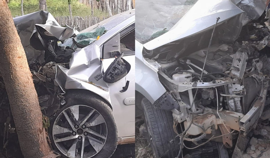 Casal fica ferido após acidente