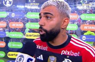 Gabigol criticando a imprensa jornalística (Foto: Reprodução/SporTV) Gabigol criticando a imprensa jornalística (Foto: Reprodução/SporTV)