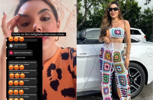 Milena não gostou do pedido insistente (Foto: redes sociais) Milena não gostou do pedido insistente (Foto: redes sociais)