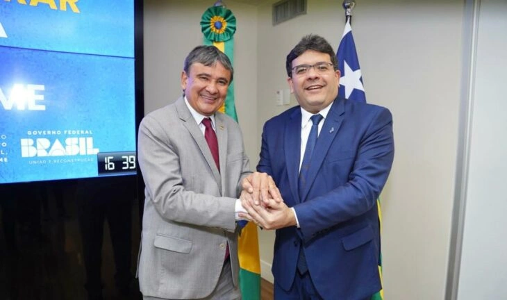 Ministro Wellington Dias e governador Rafael Fonteles