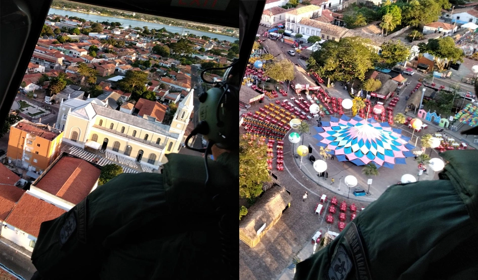 Patrulhamento aéreo nos festejos de Campo Maior