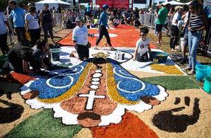 Tapete de Corpus Christi (Foto: José Cruz/ Agência Brasil)