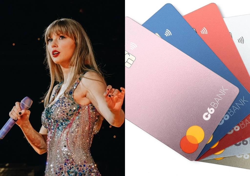 Taylor Swift à esquerda