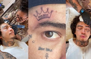 Whindersson Nunes tatua homenagem a sua cidade natal no rosto (Foto: Reprodução/Instagram) Whindersson Nunes tatua homenagem a sua cidade natal no rosto (Foto: Reprodução/Instagram)