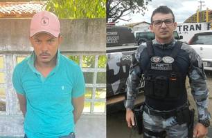 À esquerda, Apolinário Lopes e à direita, o tenente Madislan (Foto: Divulgação/ SSP-PI)
