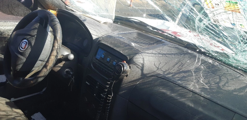 Ambulância envolvida no acidente