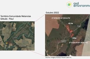 Área desmatada na comunidade (Foto: Reprodução)