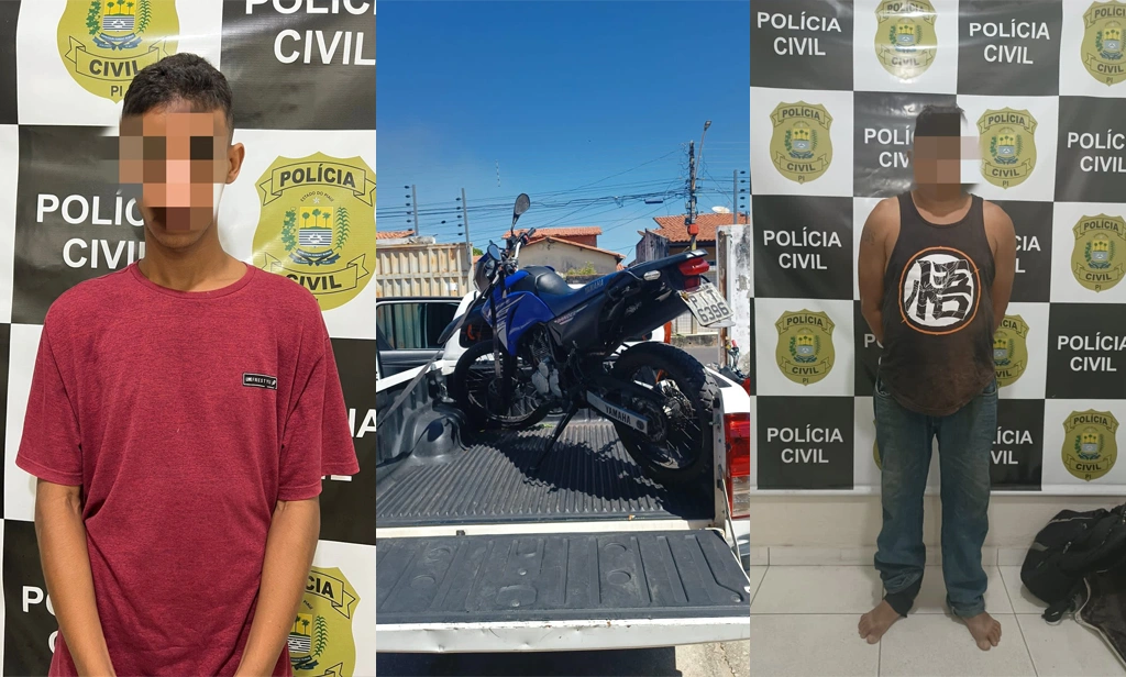 Dupla é presa suspeita de roubar veículos em Teresina
