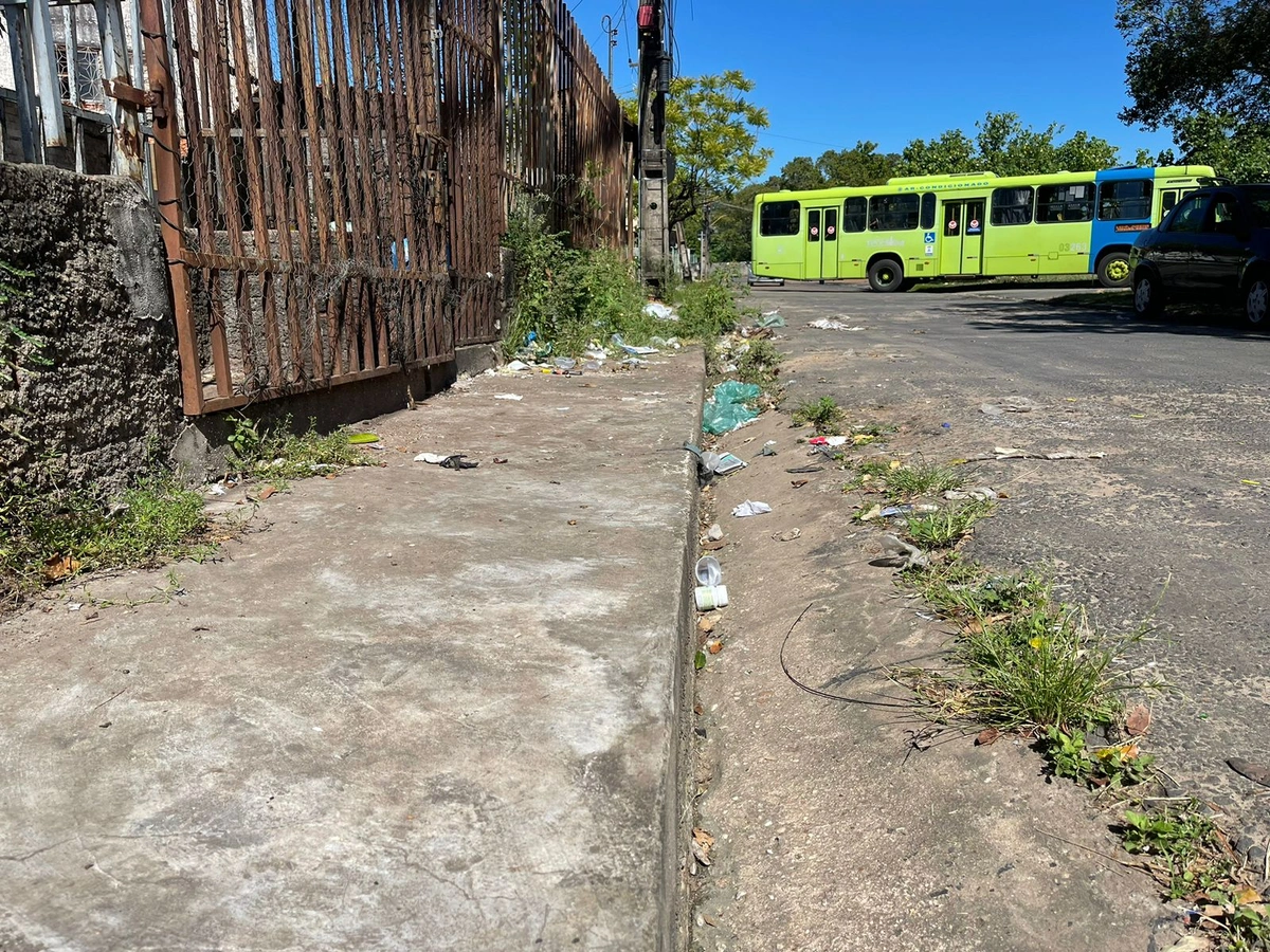 Falta coleta de lixo e capina