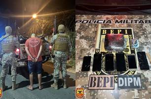 Homem é preso suspeito de tráfico de drogas (Foto: Divulgação/ PM-PI) Homem é preso suspeito de tráfico de drogas (Foto: Divulgação/ PM-PI)