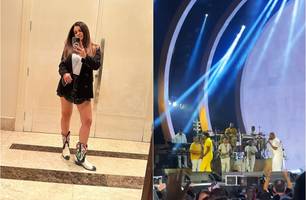 Iracema curte show em Brasília (Foto: Reprodução) Iracema curte show em Brasília (Foto: Reprodução)