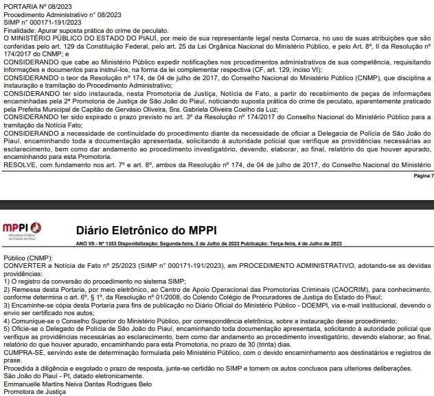 Portaria do MP-PI