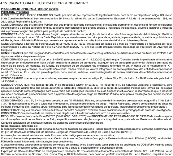 Portaria do MP-PI